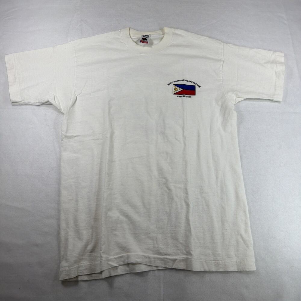 Vtg 1996 Philippine Independence Day Shirt L Kalayaan Sportsfest Fruit of Loom